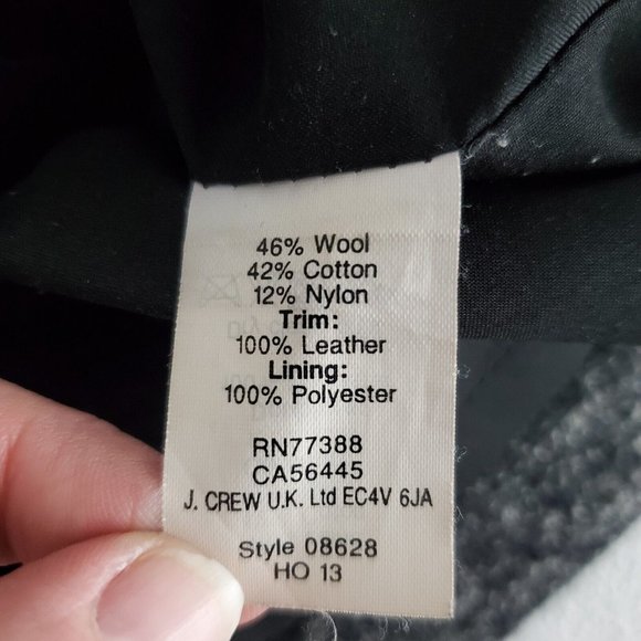 Madewell Womens Wool Blend Mini Dress Size S Black Leather Pockets Short Sleeve - Picture 5 of 8